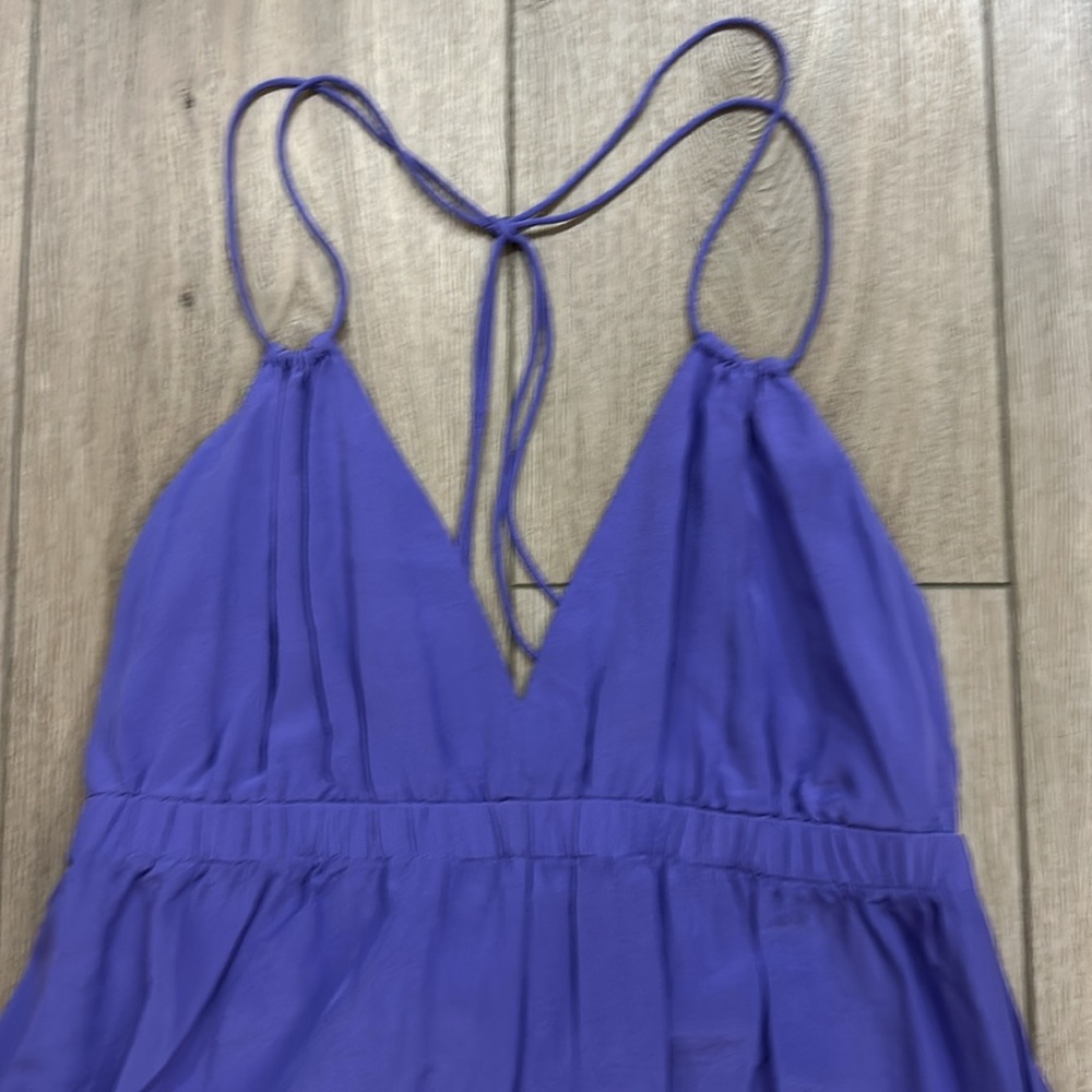 Gorgeous Rare Purple Empire Waist Silk Slip Dress - Size Small - Picture 2 of 6